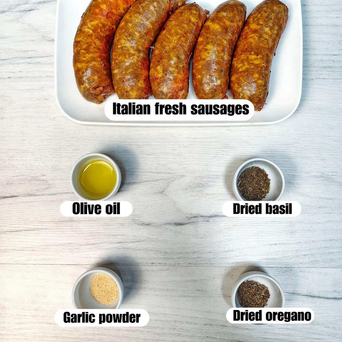 air fryer italian sausage ingredients