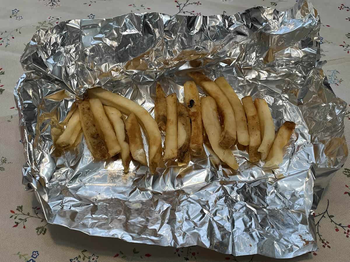 save fries in foil