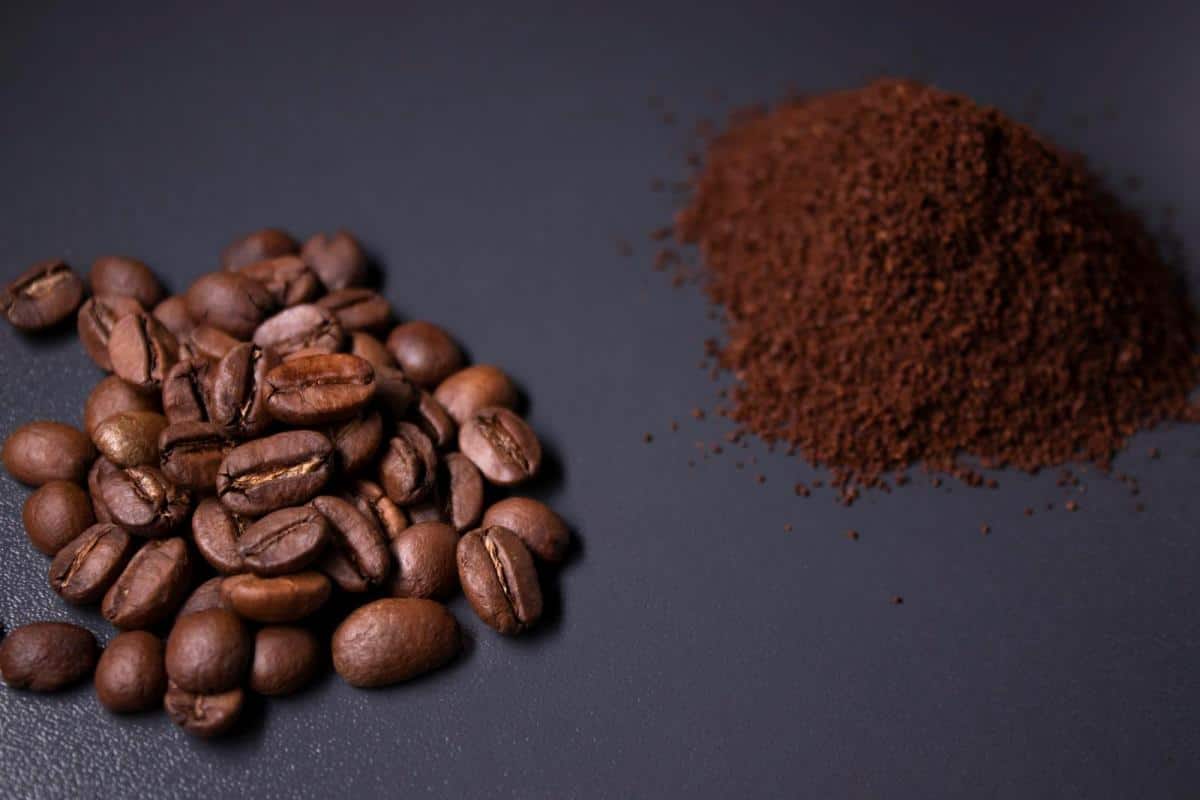 finely ground coffee beans