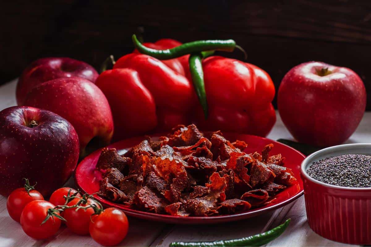 sun-dried tomatoes with paprikas and chilly peppers