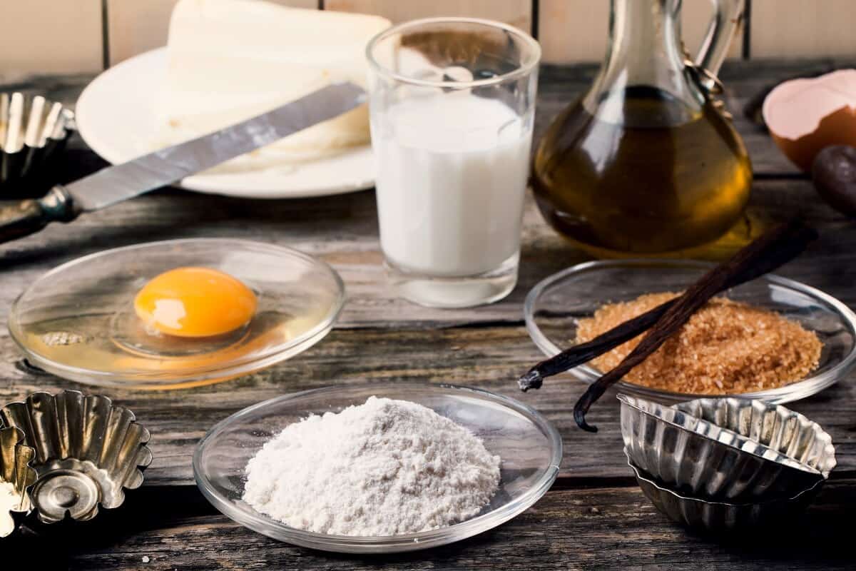 ingredients for baking with brown sugar