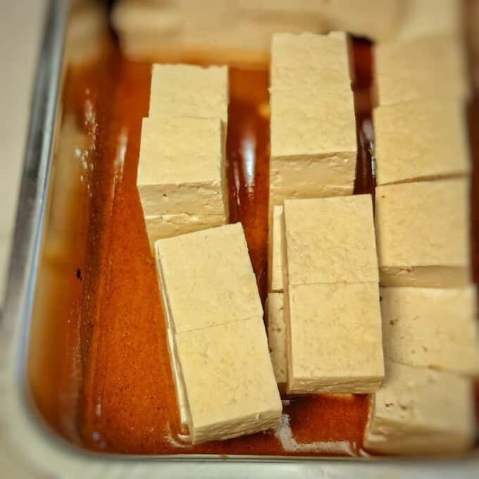 tofu in marinade