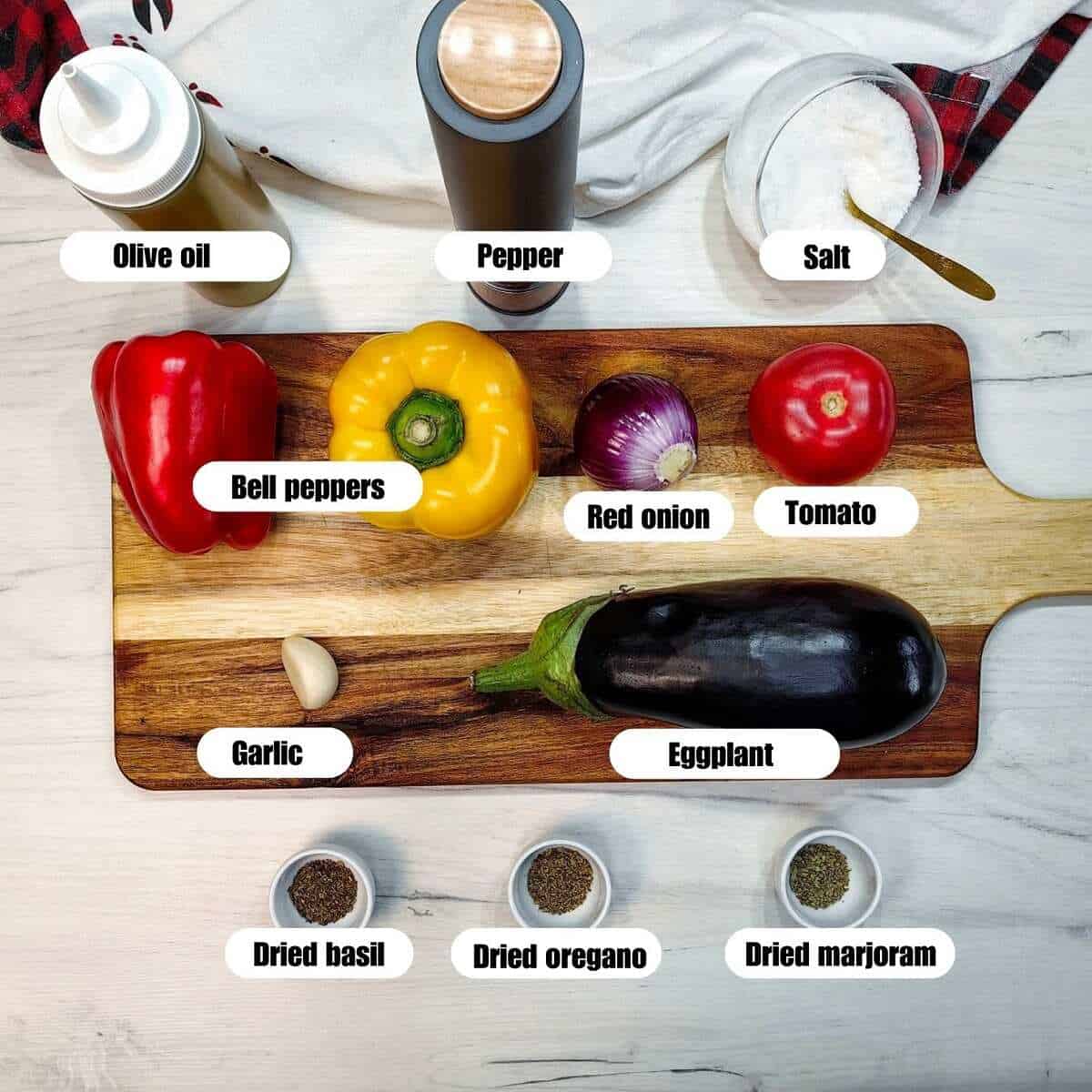 ingredients of air fryer vegetables