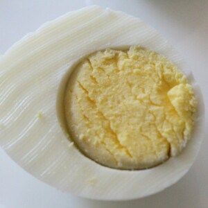 cross section of a hard boiled egg