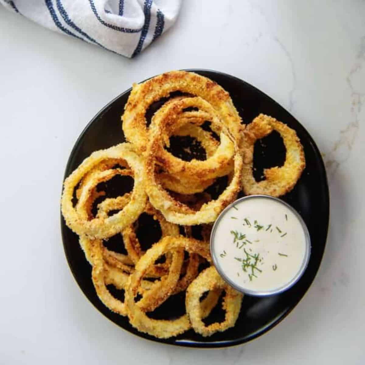 air fried keto onion rings