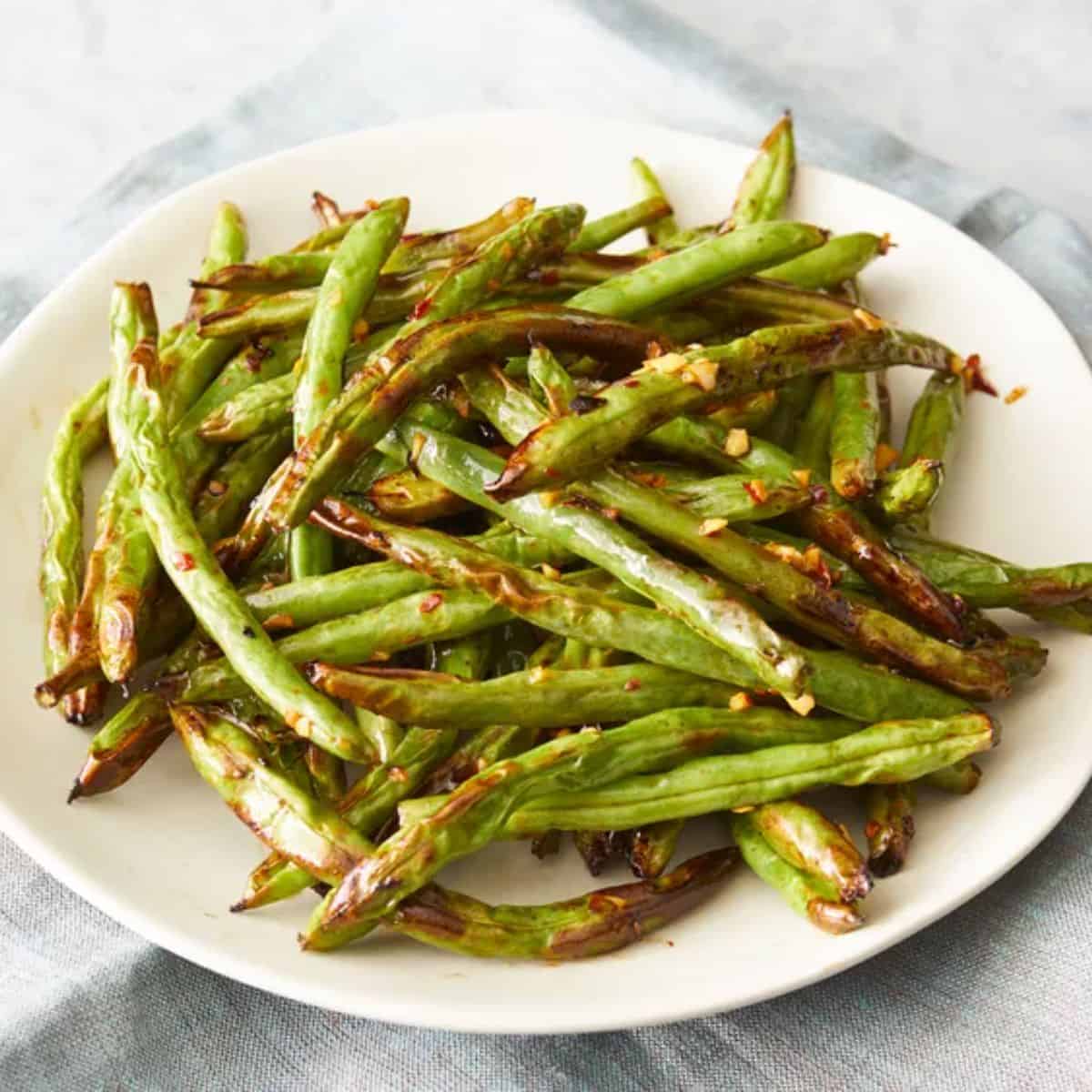 air fryer spicy green beans