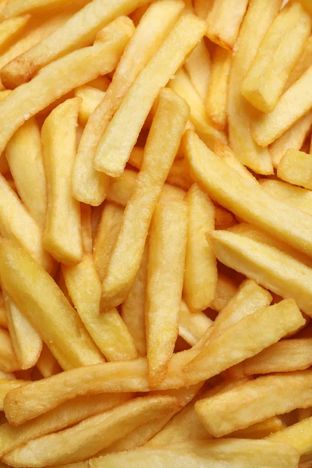 close up shot of french fries