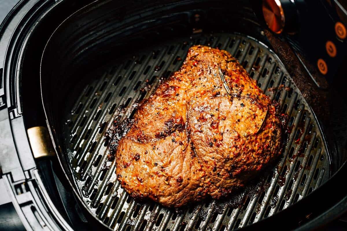 grilled flank beef steak rosemary prepared airfryer