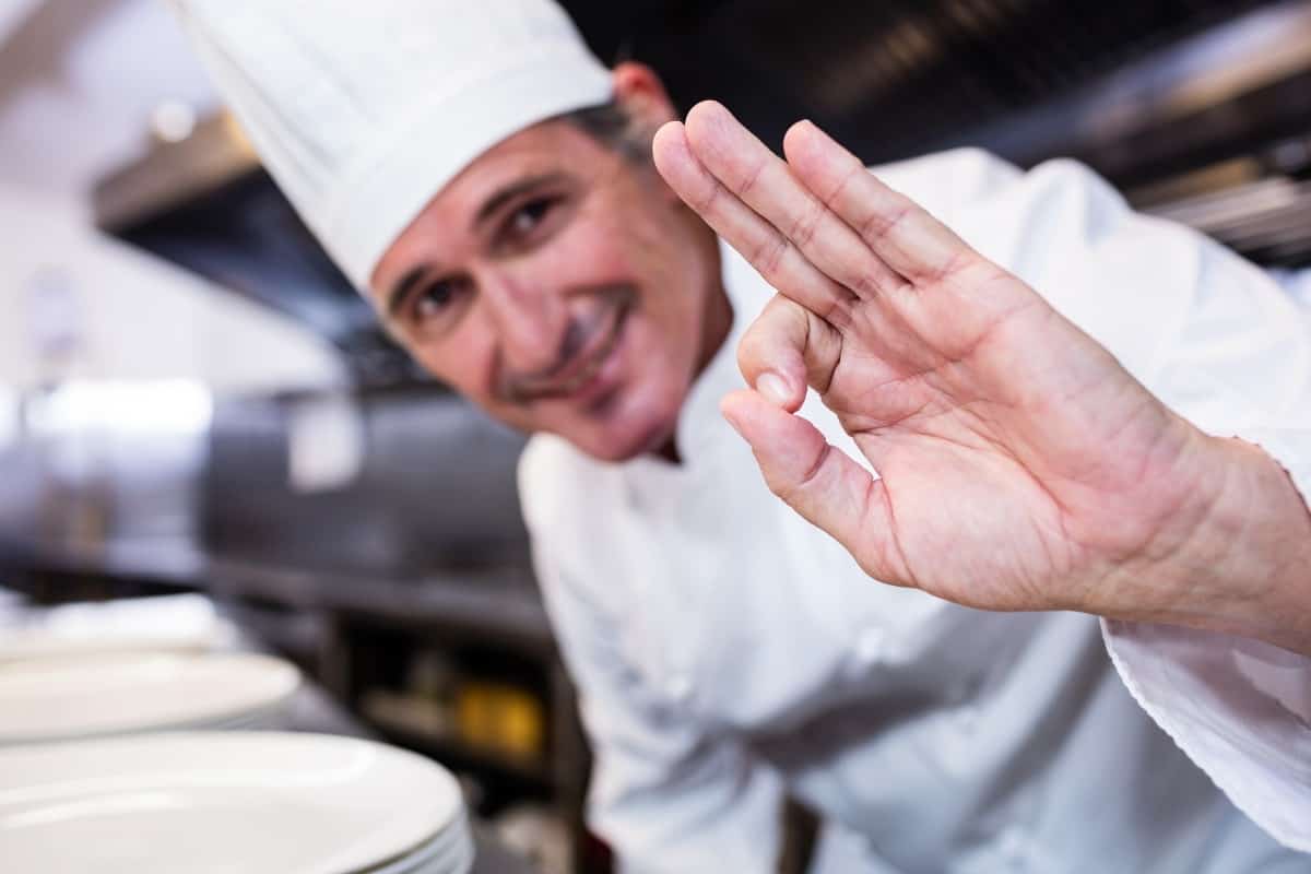 chef showing ok sign