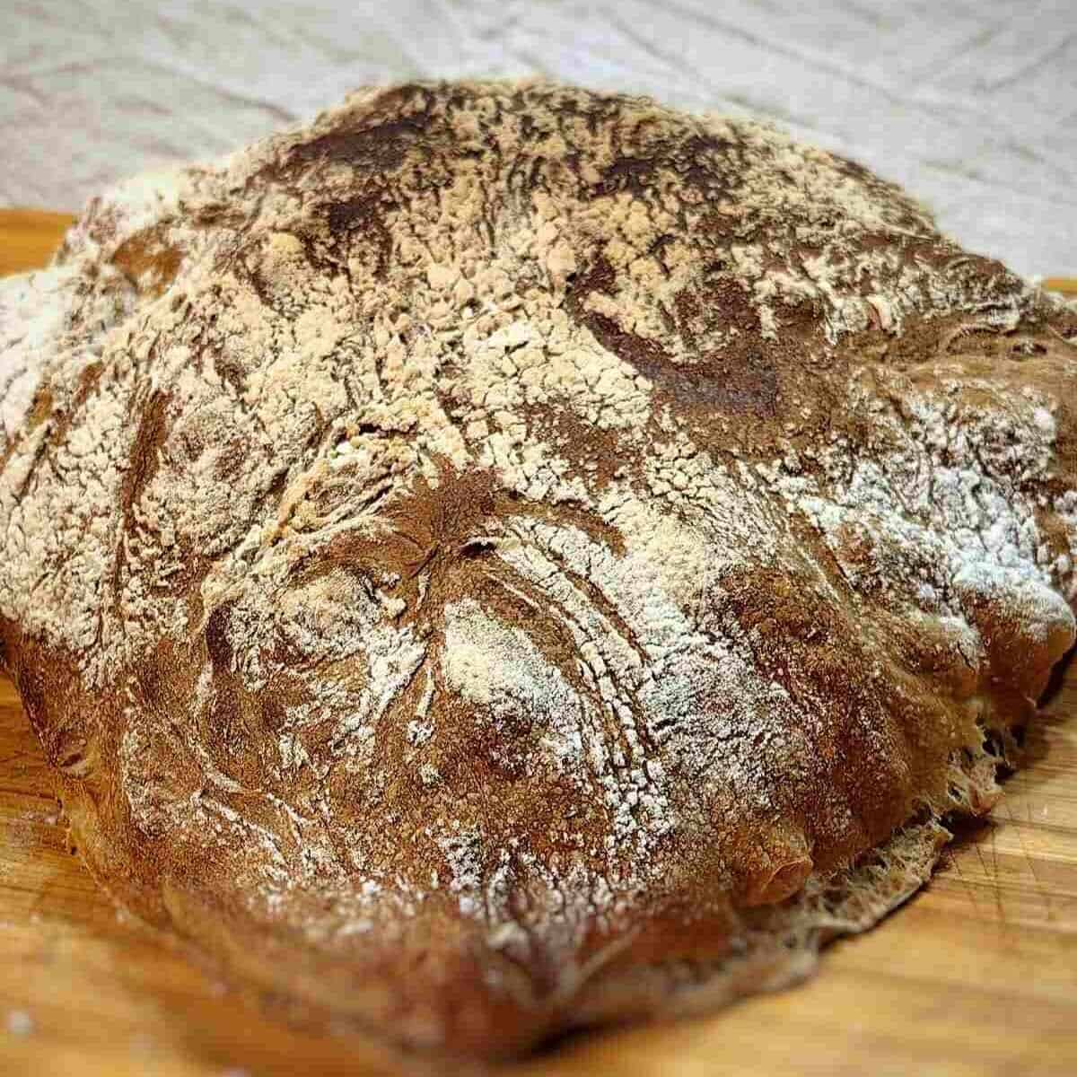 air fryer ciabatta on a chopping board
