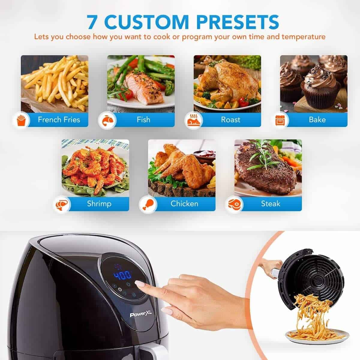 Gourmia 7-qt. Fry 'n Fold Digital Air Fryer With 12 Presets