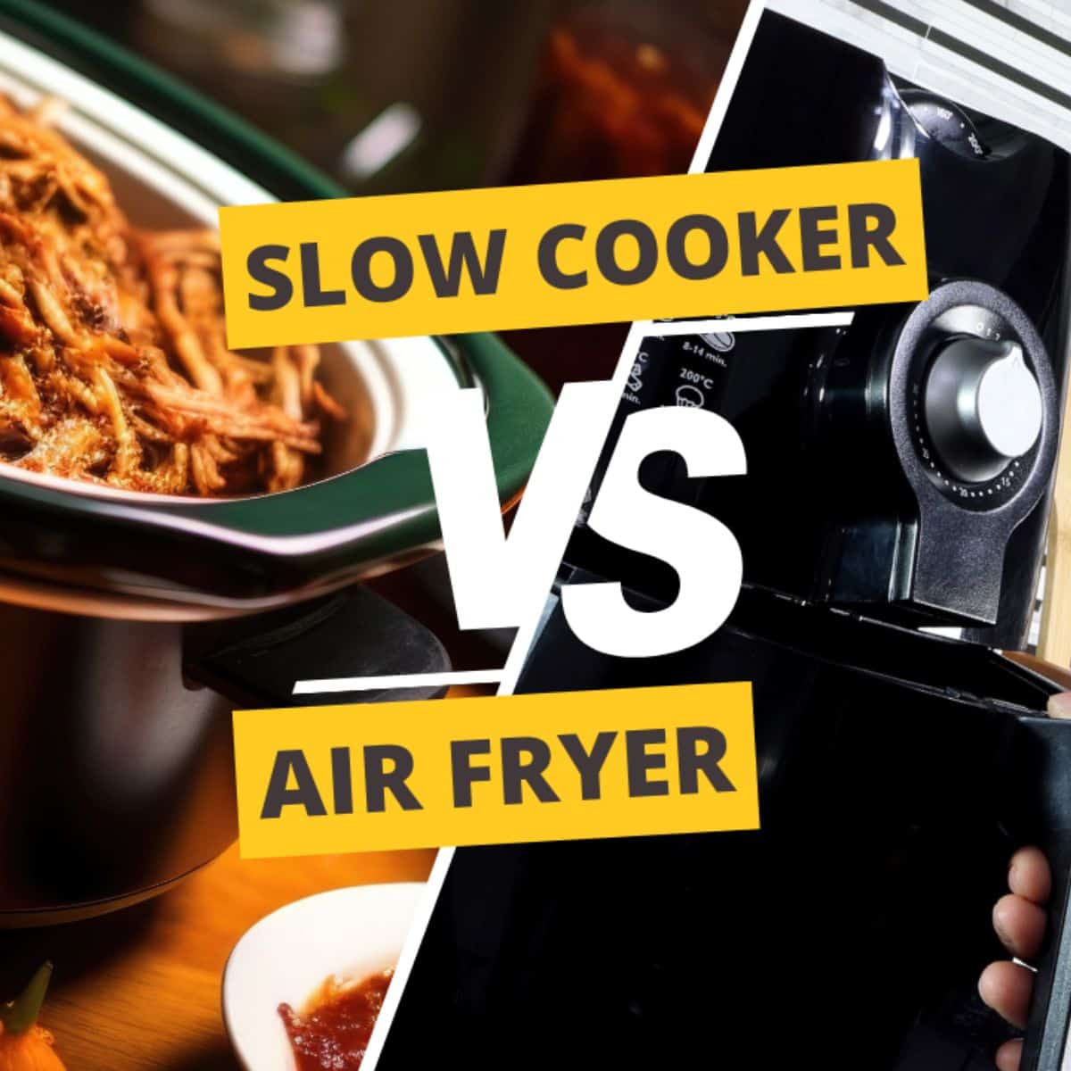 slow cooker vs air fryer vs collage