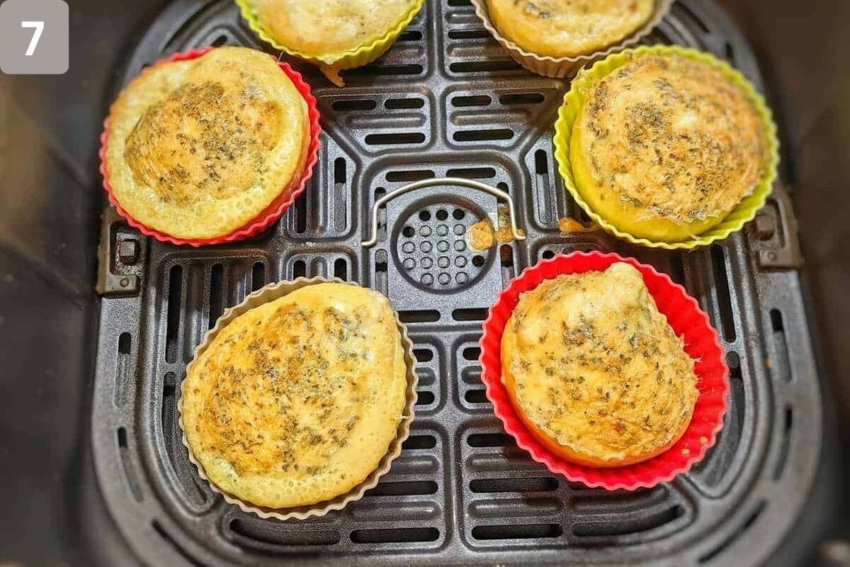 Egg mixture in molds air fried