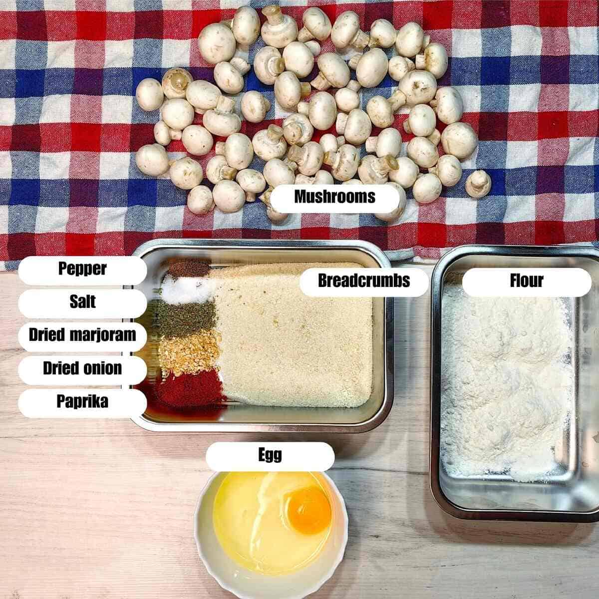 air fryer mushroom ingredients
