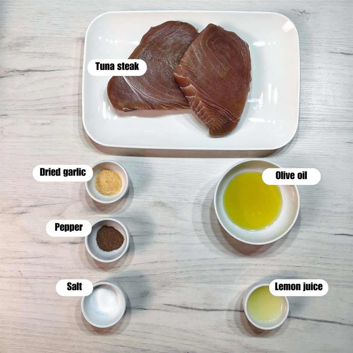 air fryer marinated tuna steaks ingredients