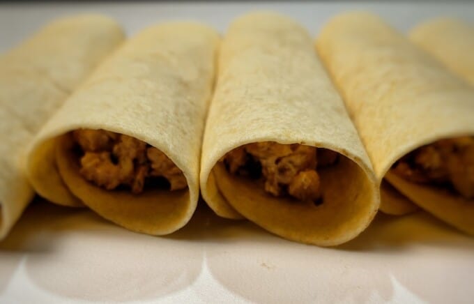 rolled up taquitos
