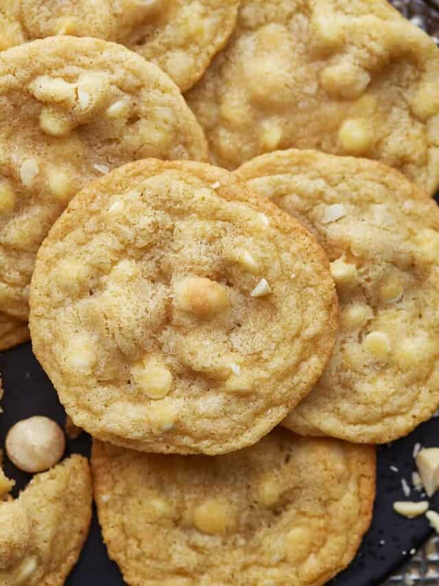 White Chocolate Chip Macadamia Nut Cookies: Super Soft and Chewy