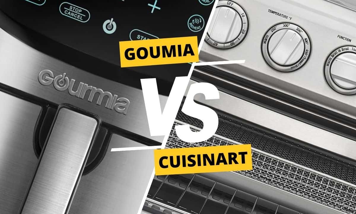 gourmia vs cuisinart air fryer landscape collage