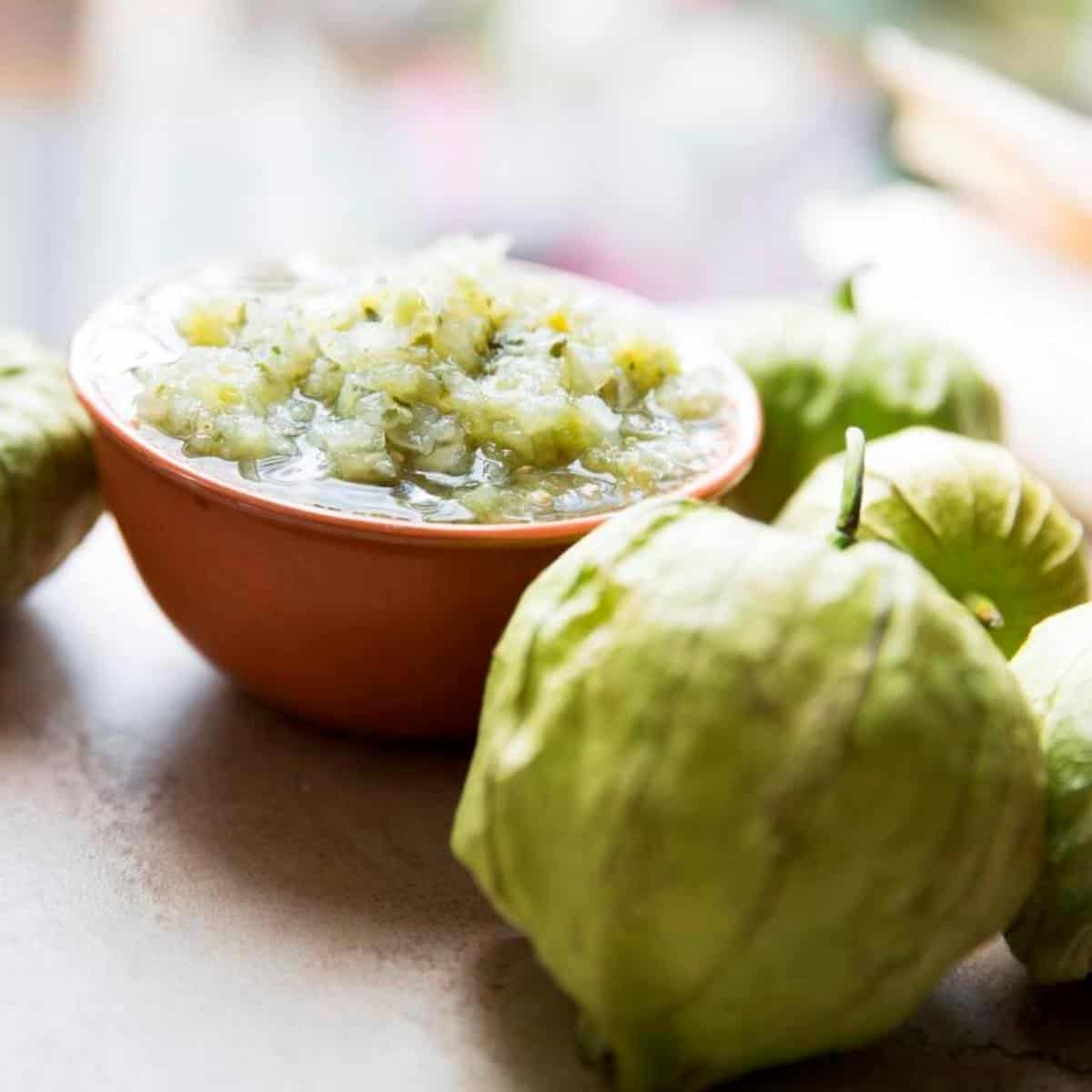 green salsa and tomatillos