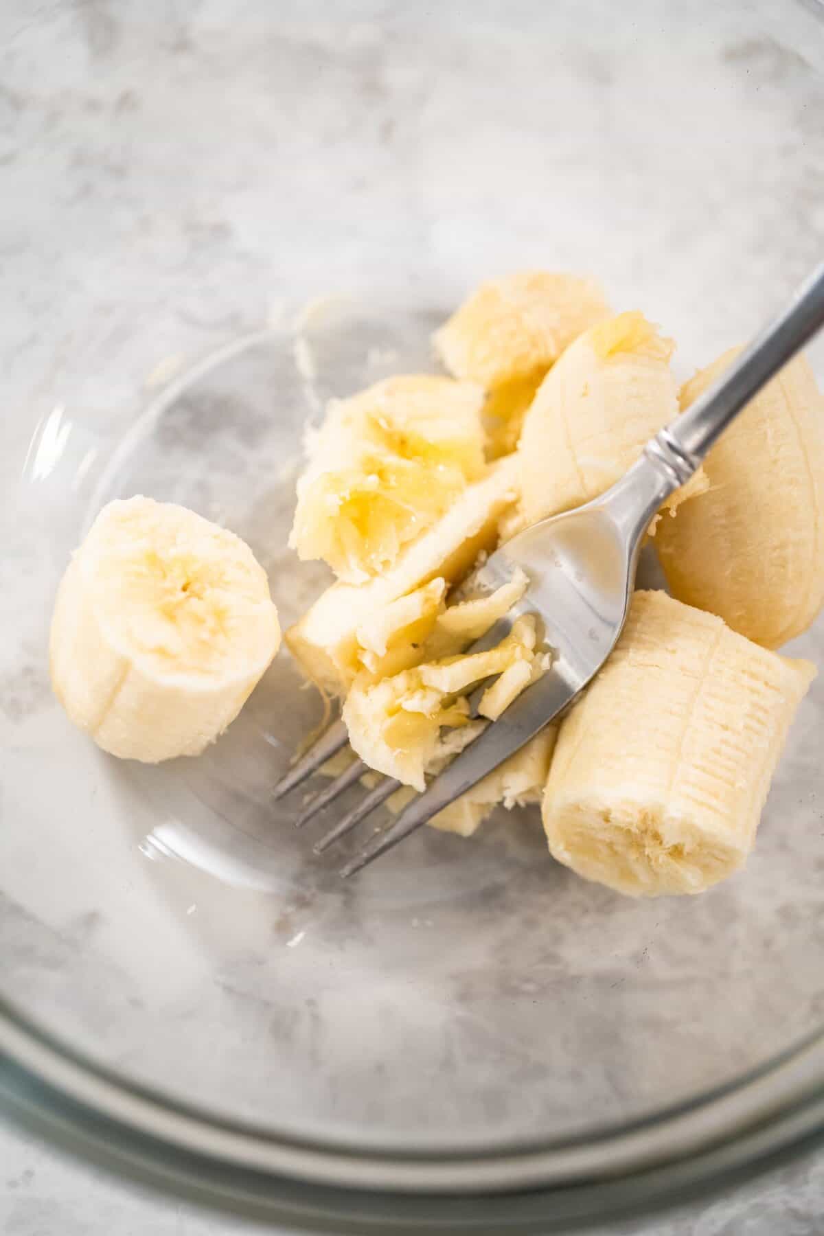 mashed bananas