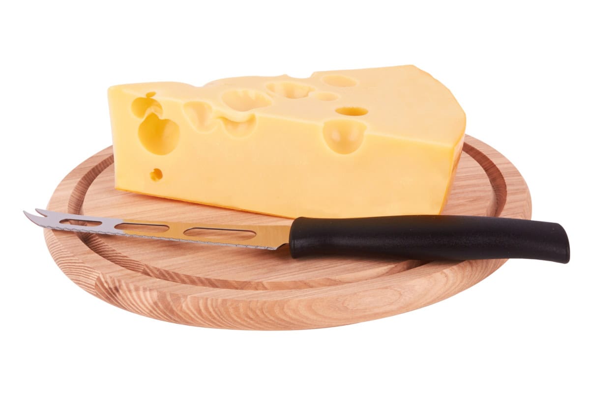 piece of cheese on board