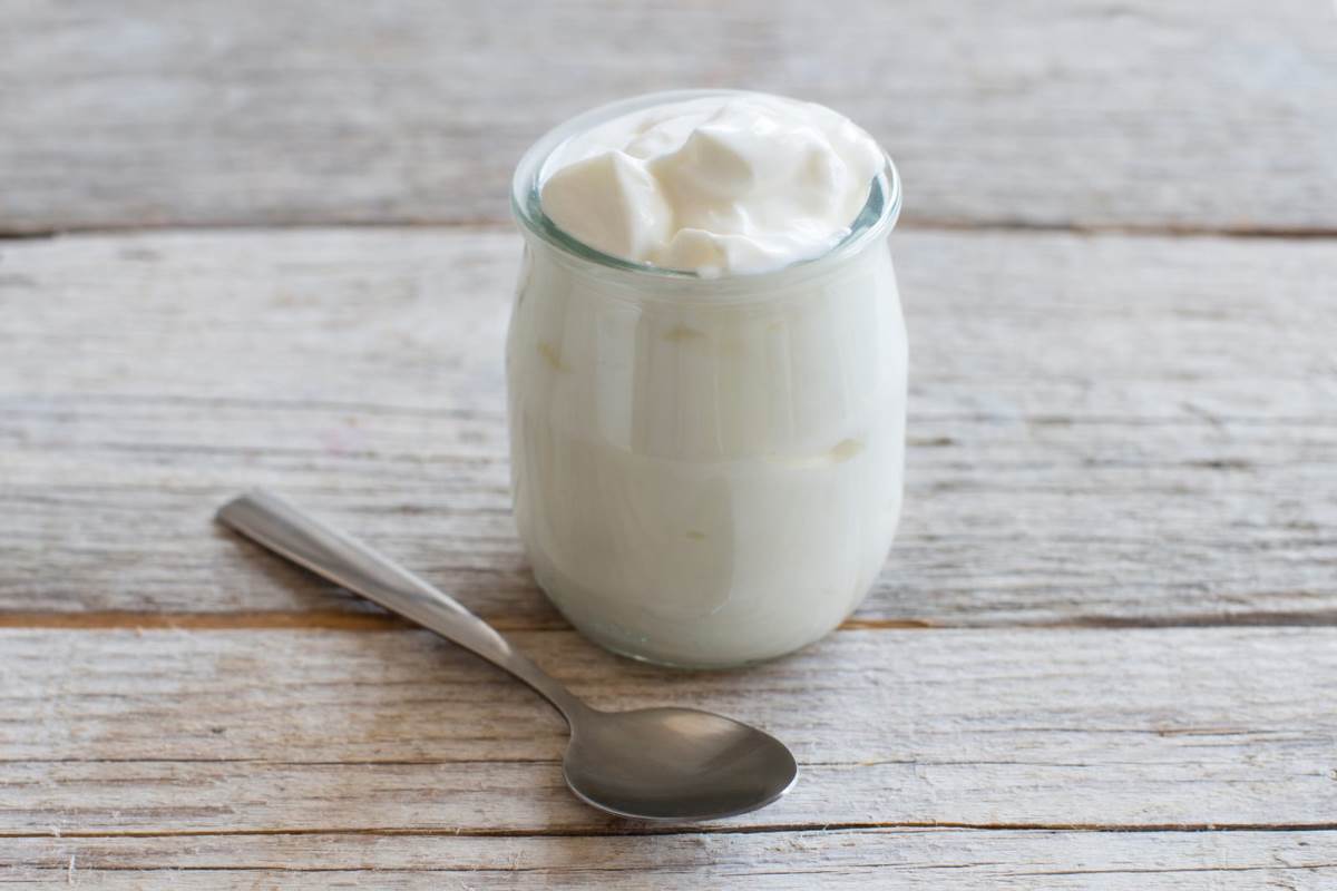 jar of greek yogurt