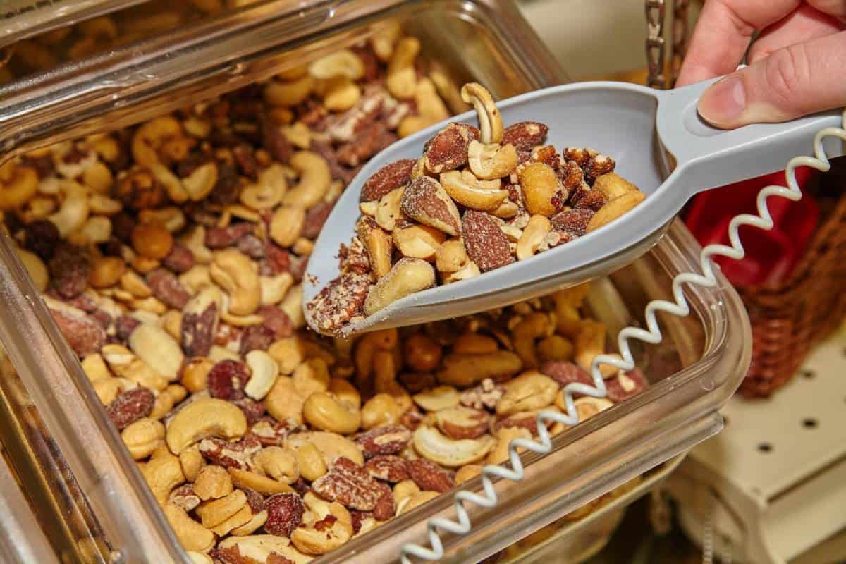 scoop of mixed nuts