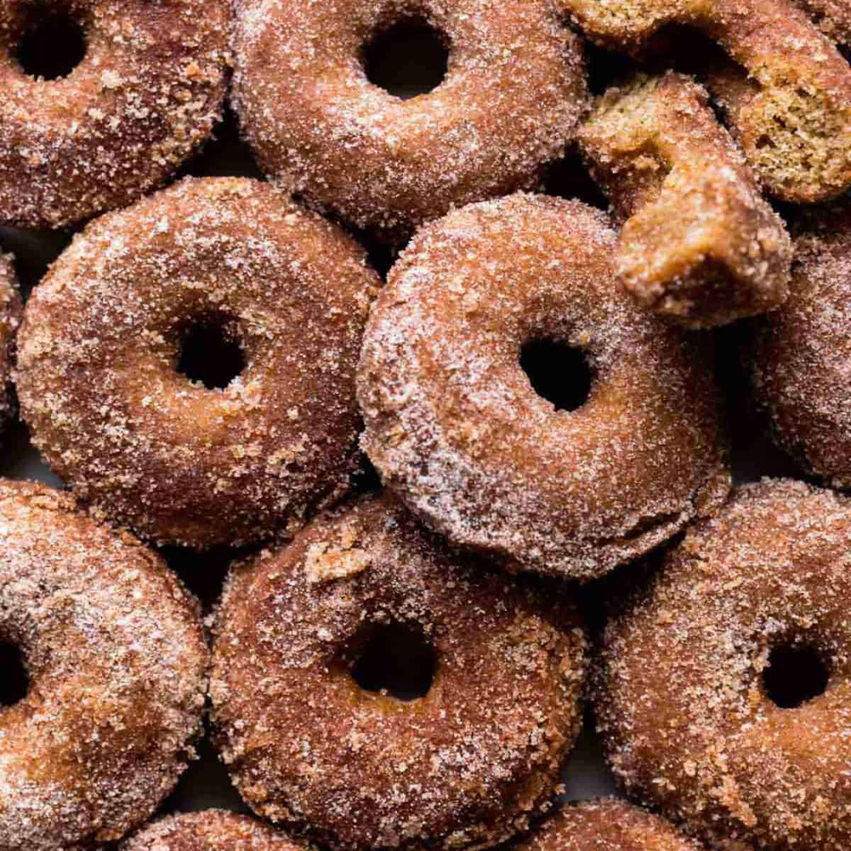 A yummy fall treat featuring apple cider donuts. 
