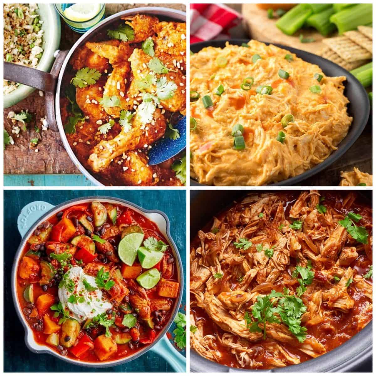 Crockpot chicken meals.