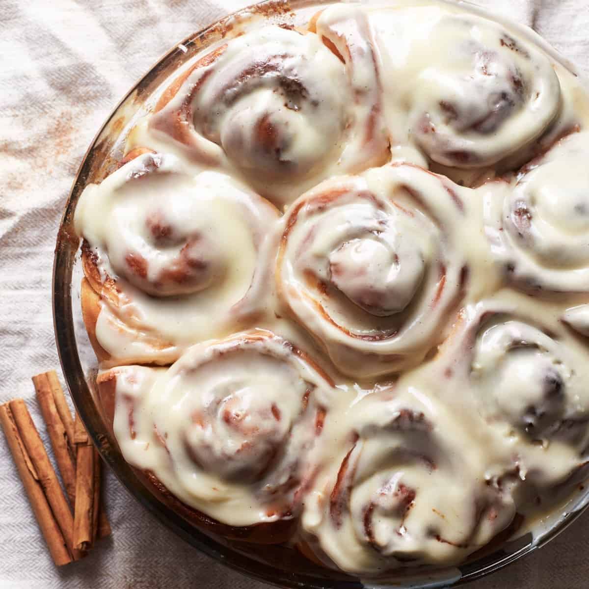 The classic cinnamon rolls with their rich and sweet flavors.  