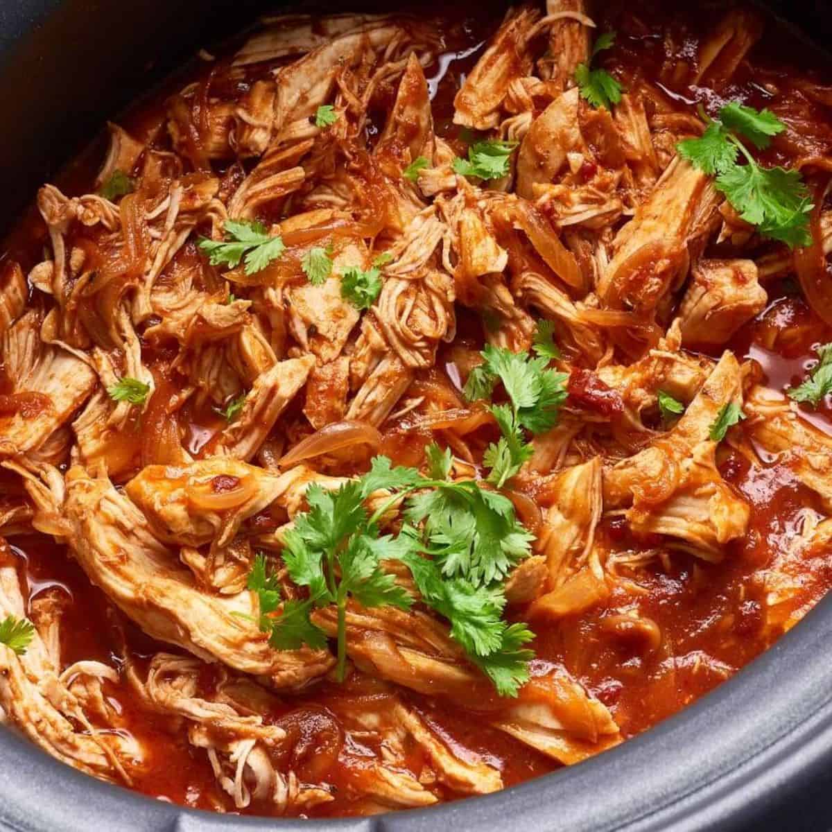 A flavorsome treat with a slow cooker chicken tinga. 