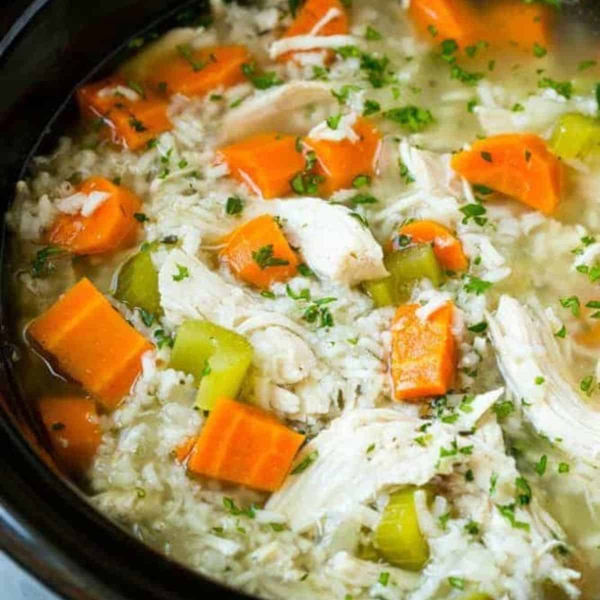 Chicken soup with added veggies