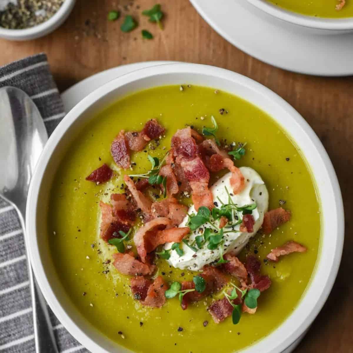 Split Pea and Tomato Soup with Bacon and additional spices
