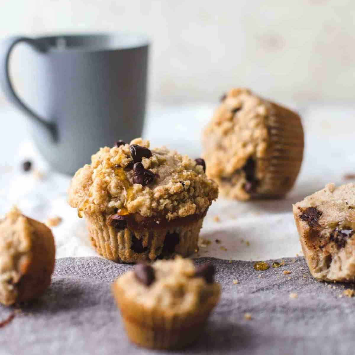 The perfect Thanksgiving dessert featuring Banana chocolate chip muffins. 
