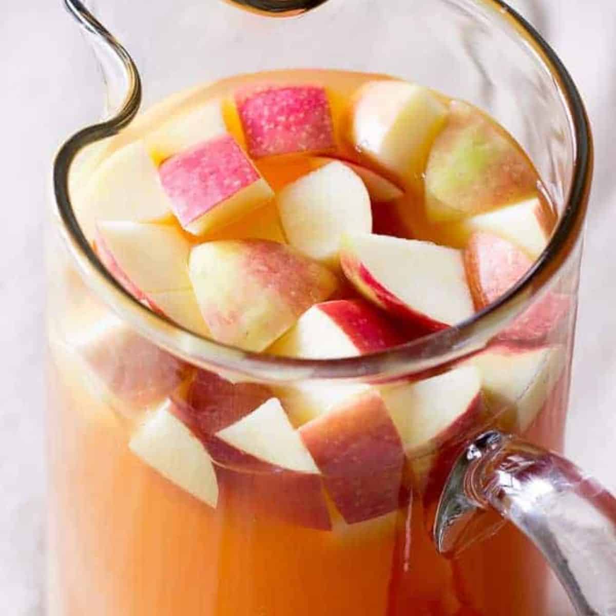 A delicious drink with spiced apple sangria.