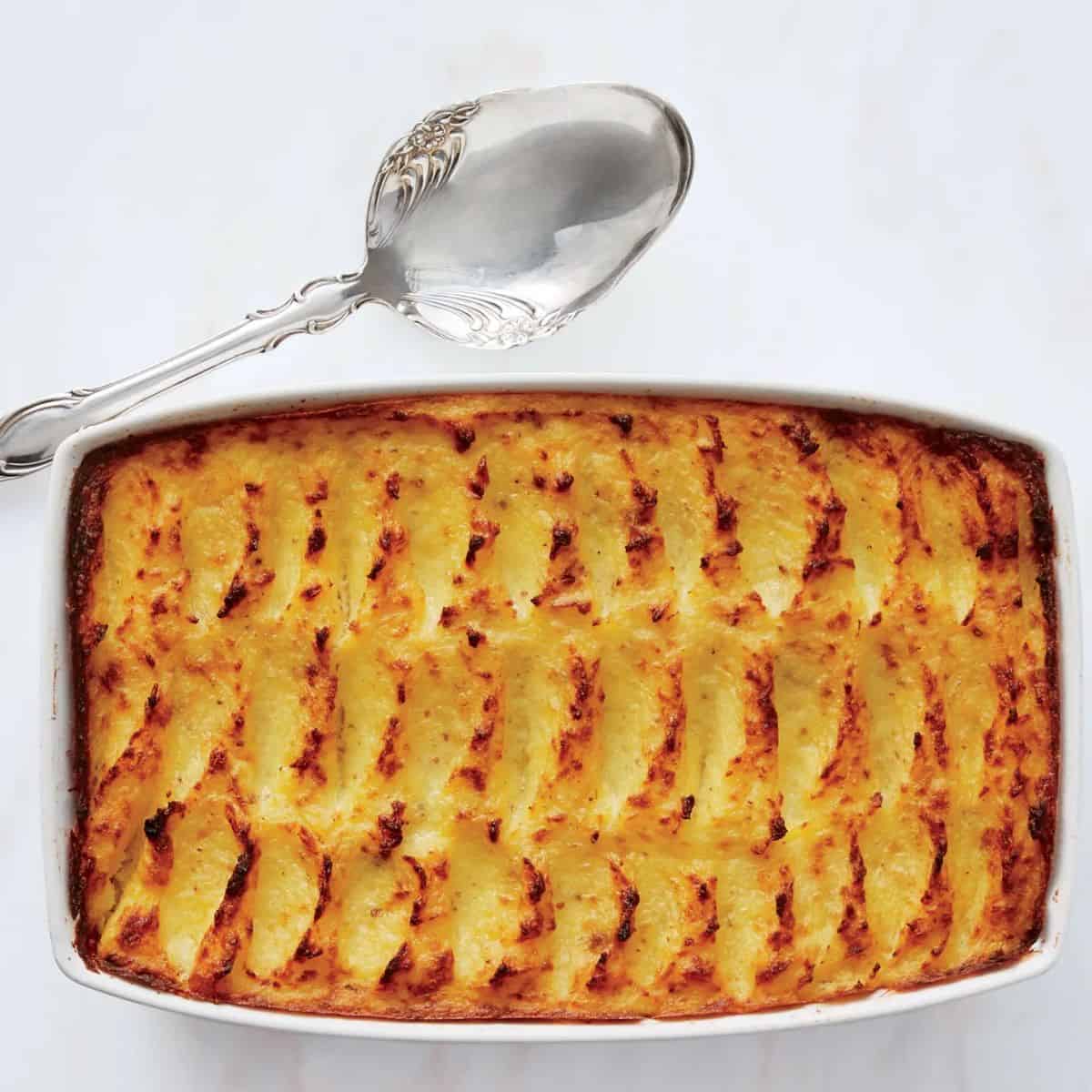 A delicious thanksgiving dish featuring duchess baked potatoes.