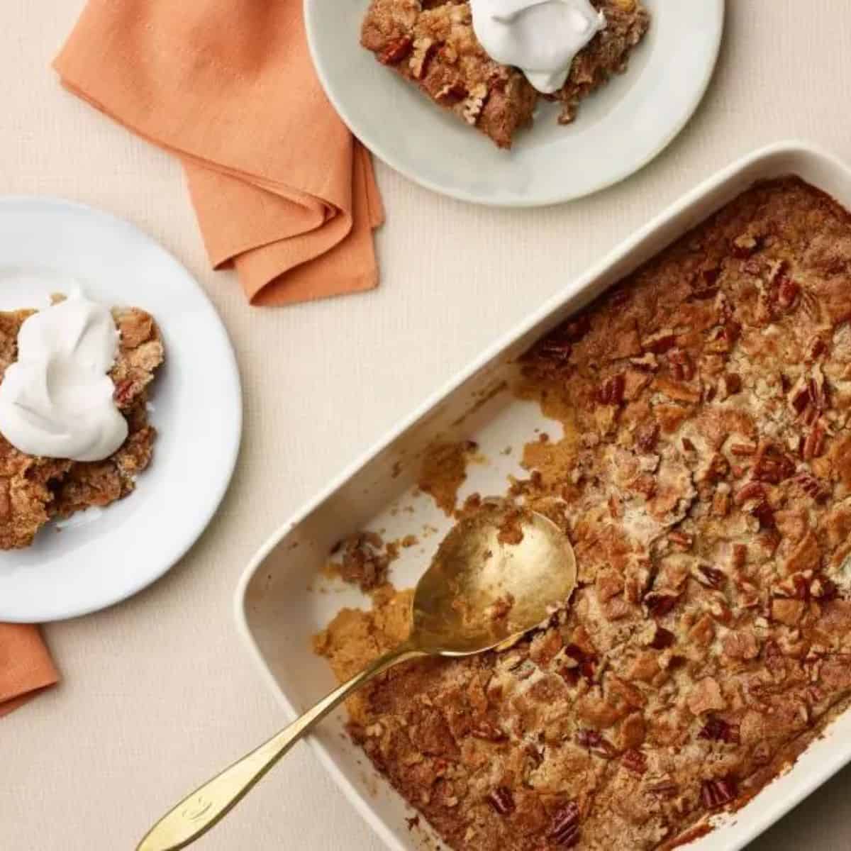 A scrumptious delight with a dump pumpkin pie.