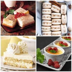 Eggnog desserts.