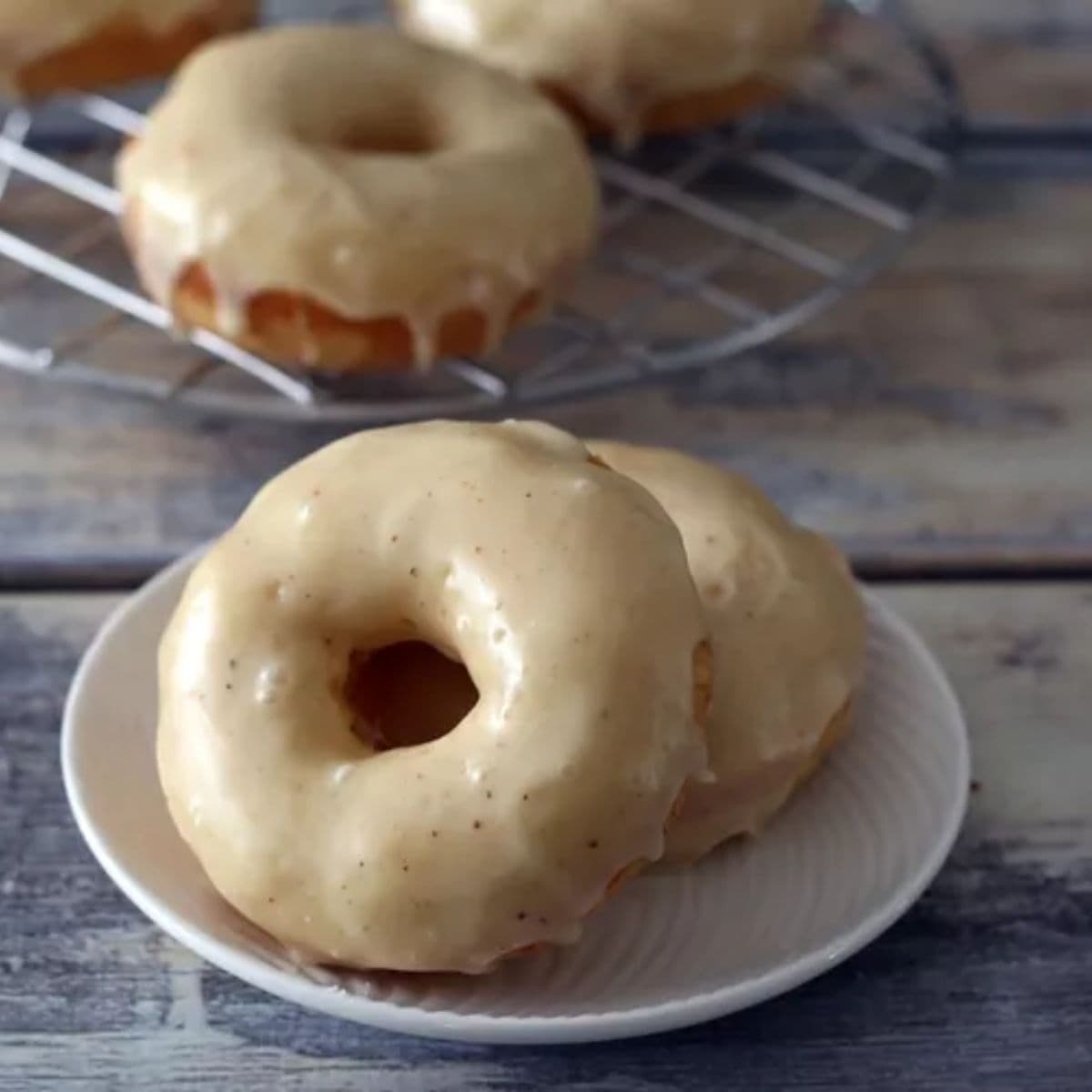 A scrumptious delight featuring eggnog donuts.