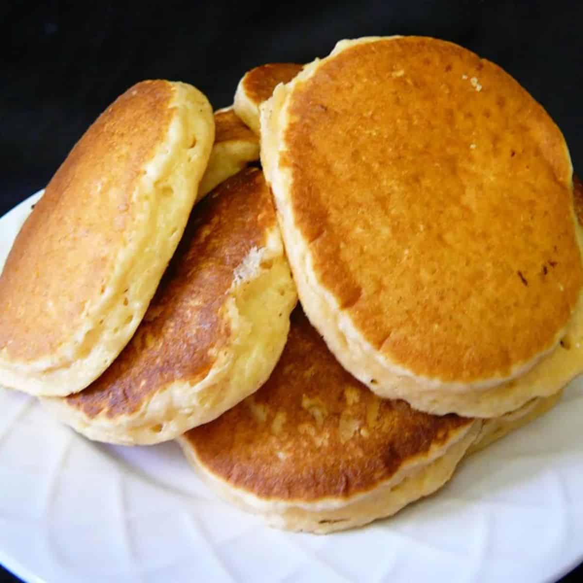 A yummy treat with eggnog pancakes.
