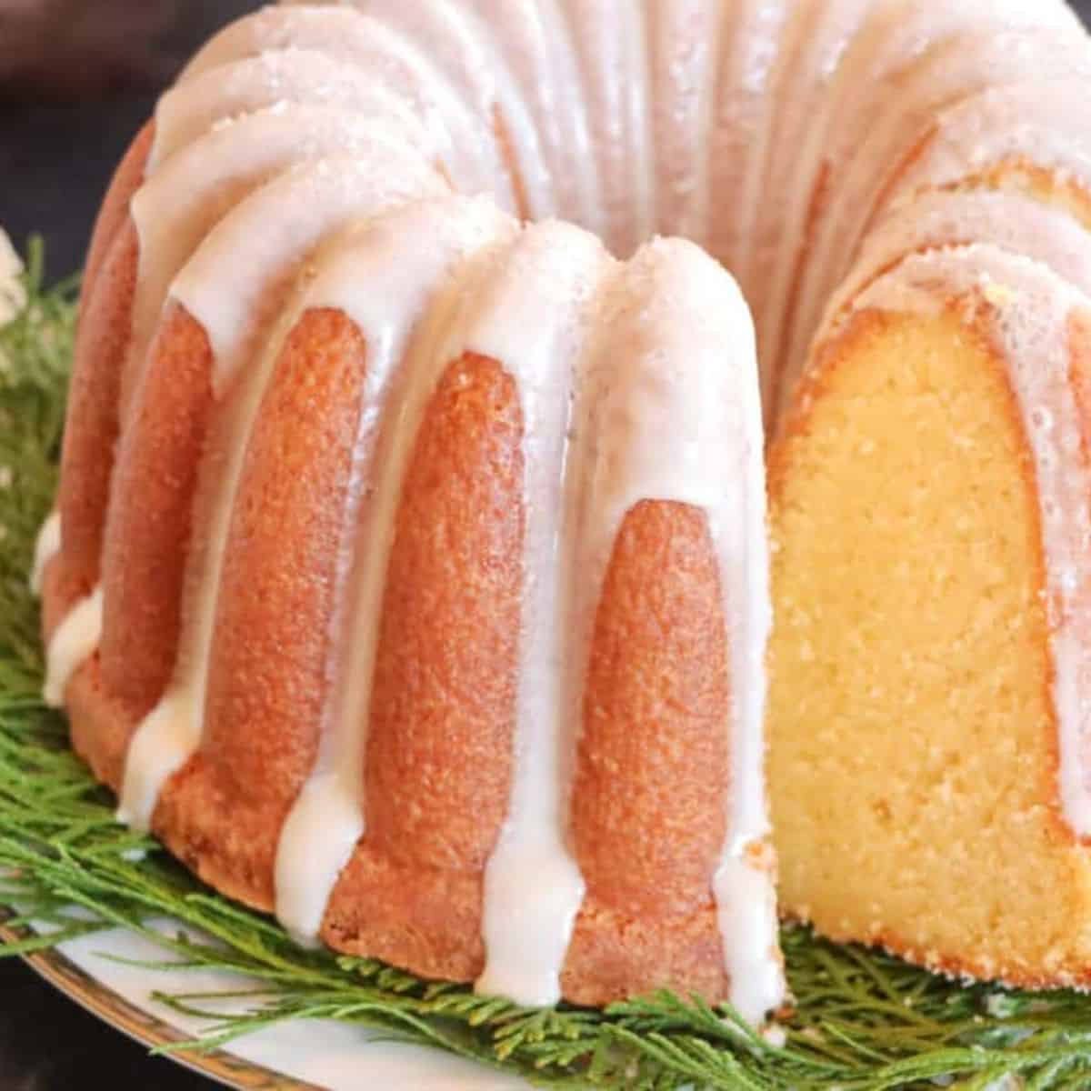 A scrumptious delight featuring eggnog pound cake. 
