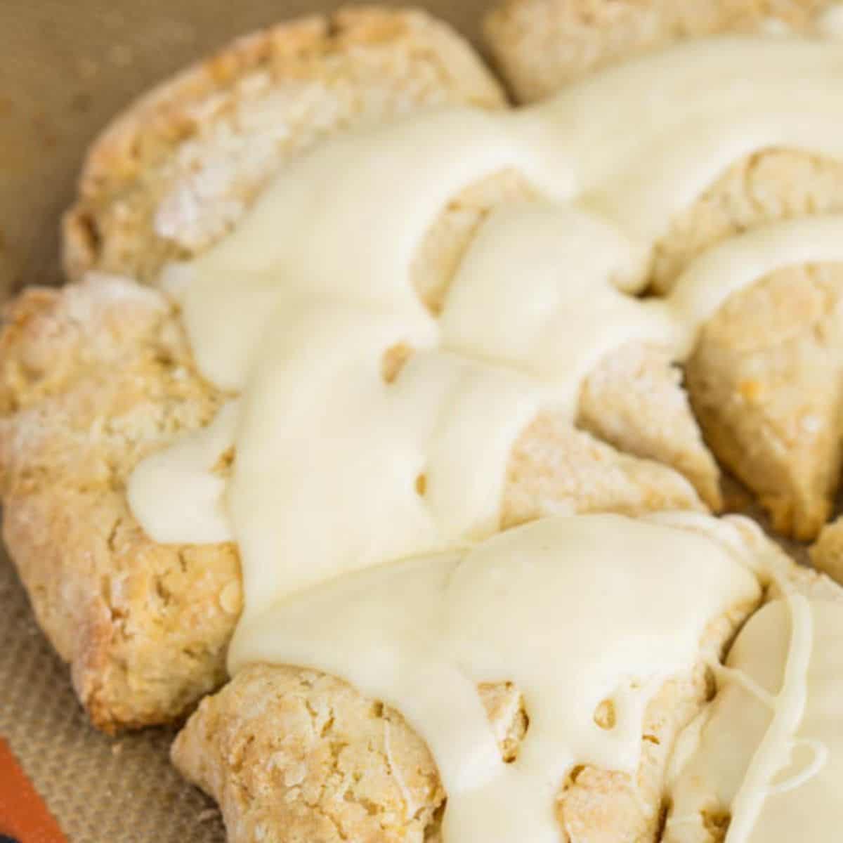 A yummy treat with eggnog scones. 