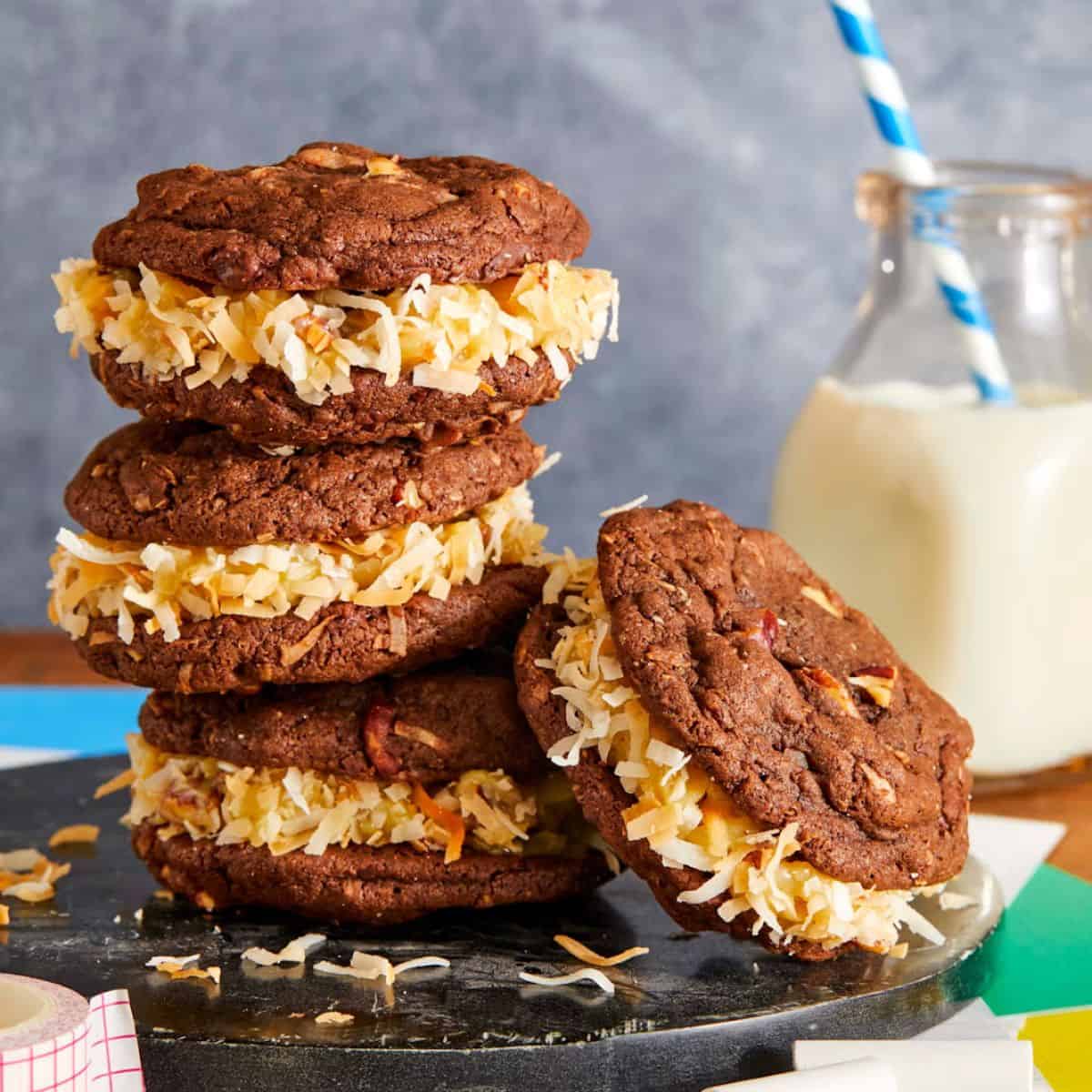 A scrumptious treat with German chocolate sandwich cookies. 