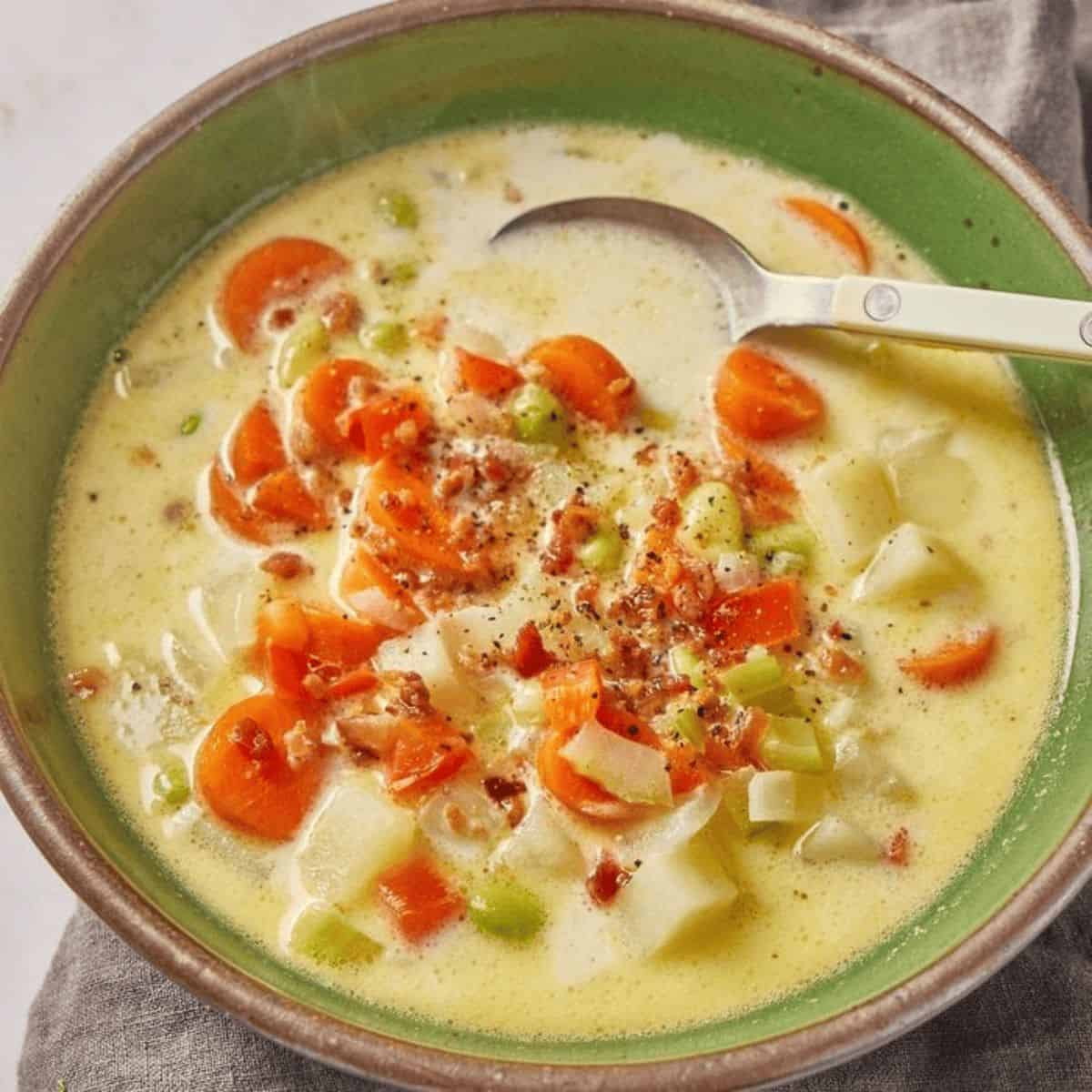 A delicious recipe featuring lima bean soup. 