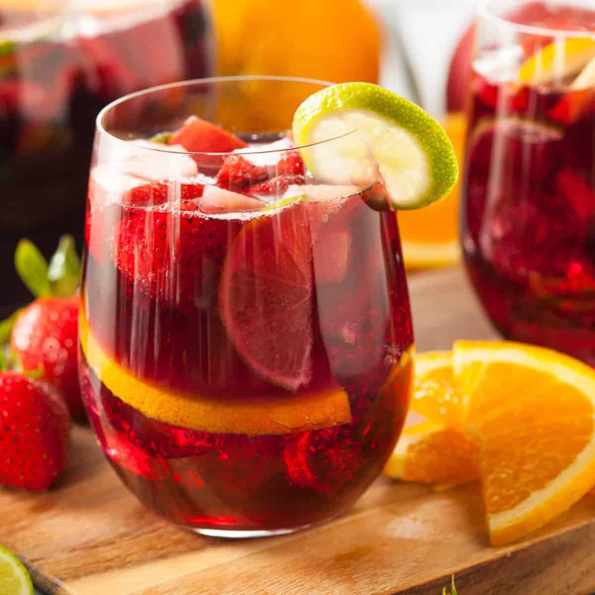 A refreshing fall drink featuring maple sangria.