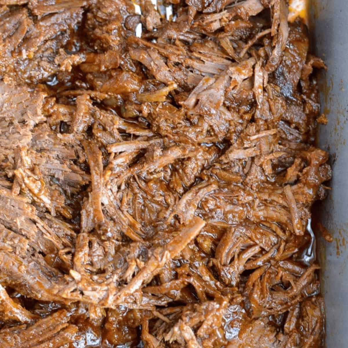 A yummy dinner with Mexican shredded beef.