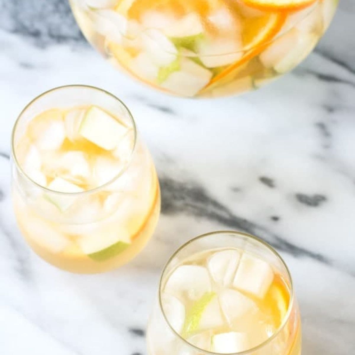 A yummy drink with pear and ginger sangria.