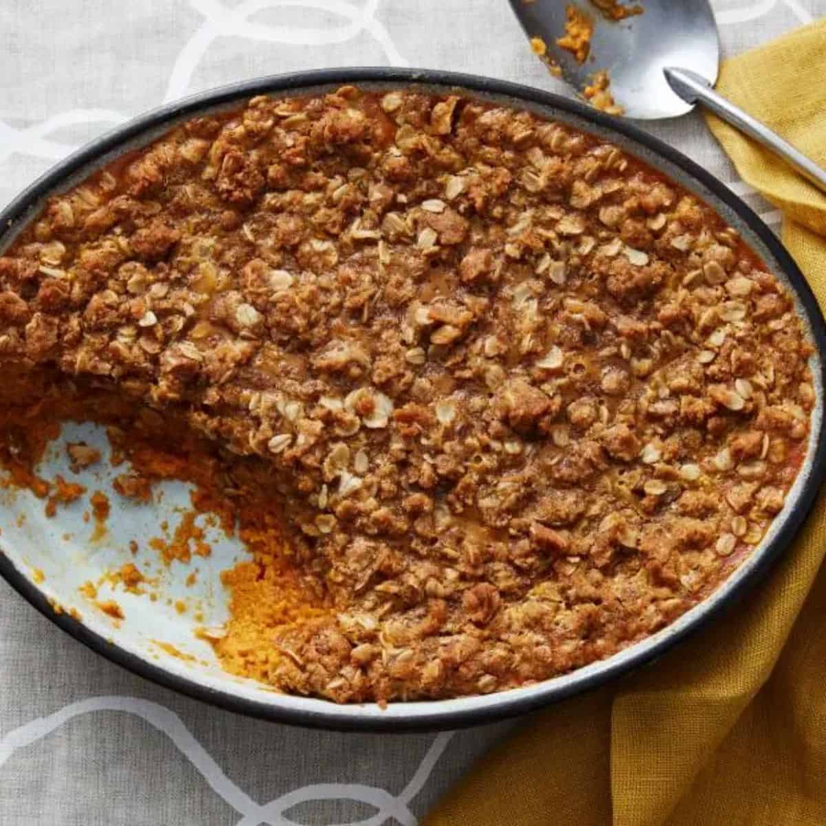 A crunchy and savory treat with pumpkin crumble.