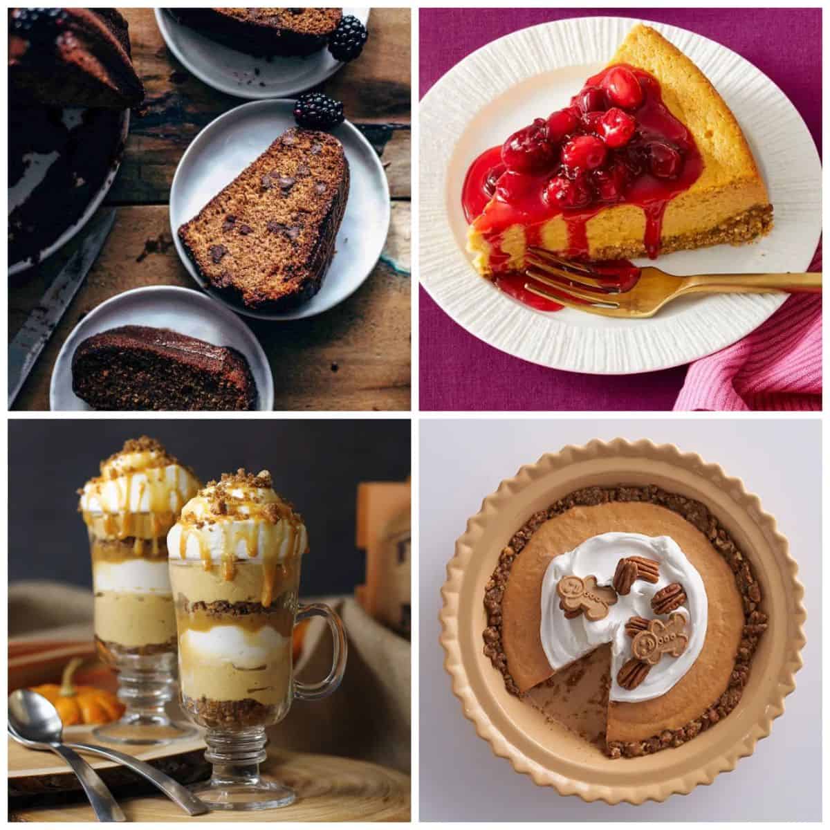 Pumpkin desserts.