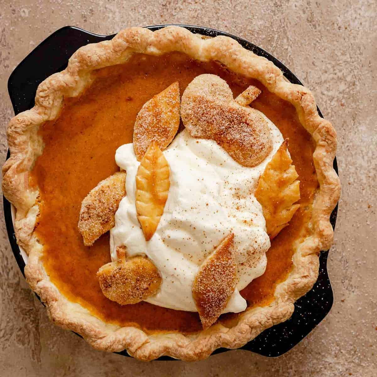 A scrumptious pumpkin pie for you to enjoy this fall.